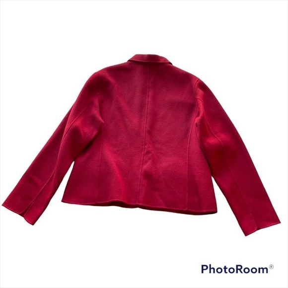 Pendleton Blazer Jacket Size Large Ruby RED Wool Preppy Workwear Business - Picture 9 of 10
